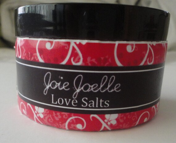 Love Bath Salts With Lavender, Rose and Lemon Balm and Essential oils promoting love and happiness