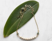 Gifts for Her - Single Strand Necklace, Turquoise and Riverstone Pearl Necklace, Handmade Necklace, Beaded Necklace, Bohemian Jewelery
