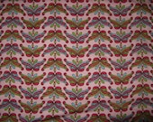 Rose with colored butterflies - cotton stretch jersey - 1 meter (about 1,1 yards)