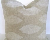 Sale IKAT PILLOW TAN 16x16 Decorative Throw Pillow Covers 16x16 Tan Ikat Throw pillows Modern  Fabric front & back