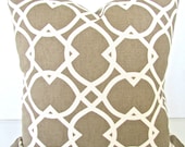 PILLOW COVER TAN  16x16 Decorative Throw Pillows 16 x 16 Taupe Throw Pillow Covers
