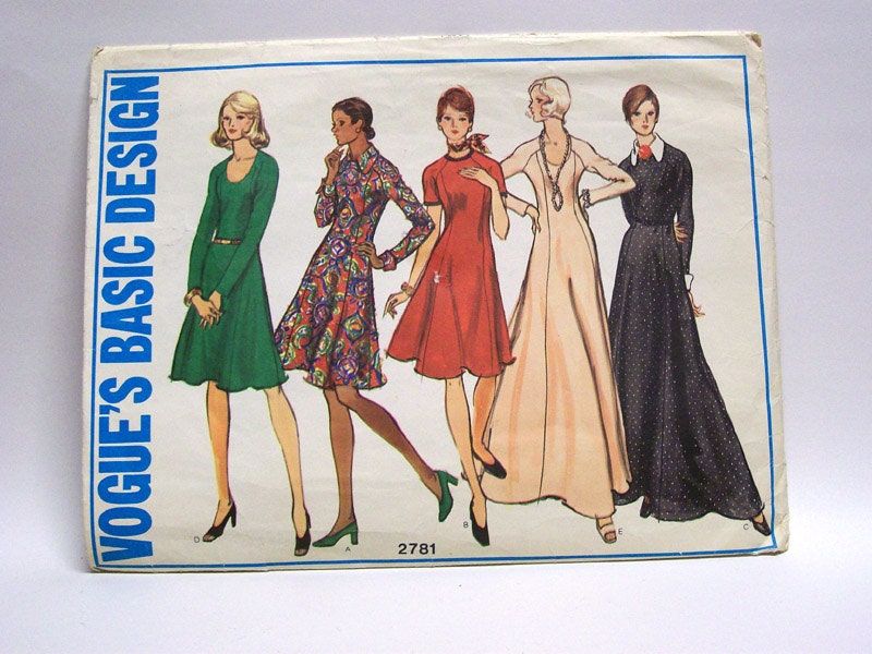 Vogue's Basic Design Sewing Pattern no.2781 Misses' Dress Sz 14