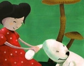 dog and girl