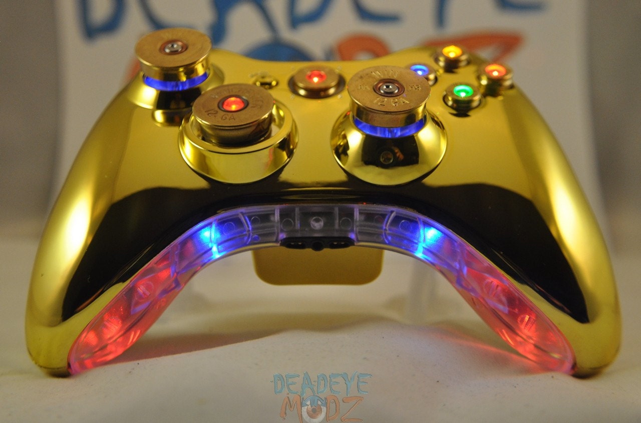Xbox 360 Custom Controller Full Set of LED Bullet Buttons with LED Trim