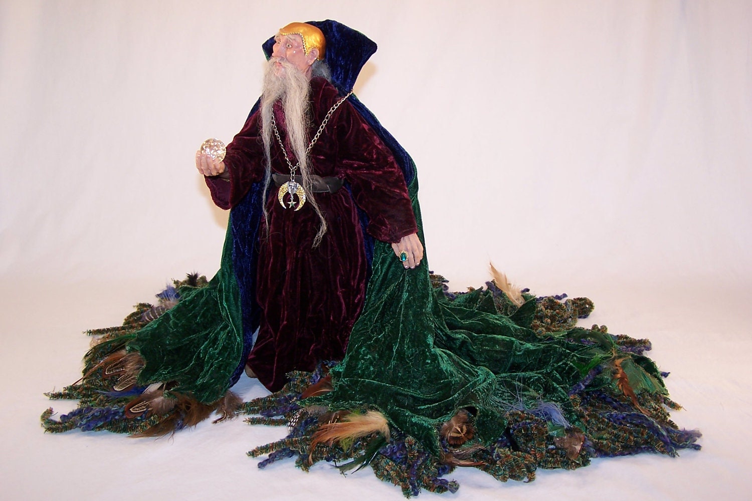 FREE S & H   Merlin  of the famed Crystal Caves  and  Camelot  OOAK Pure Sculpt