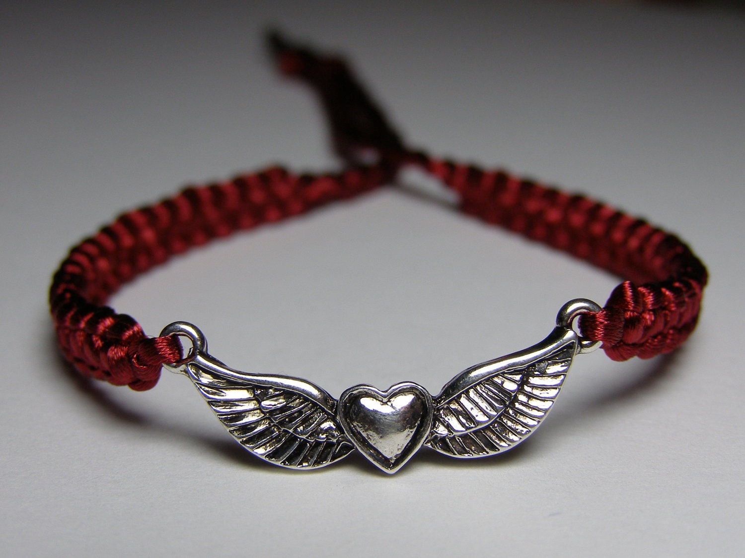 Heart with wings bracelet
