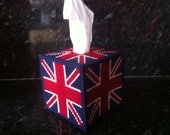 VINTAGE STYLE Union Jack Tissue Box Cover RETRO