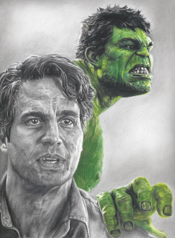 Drawing of Hulk / Bruce Banner (Mark Ruffalo) from Avengers
