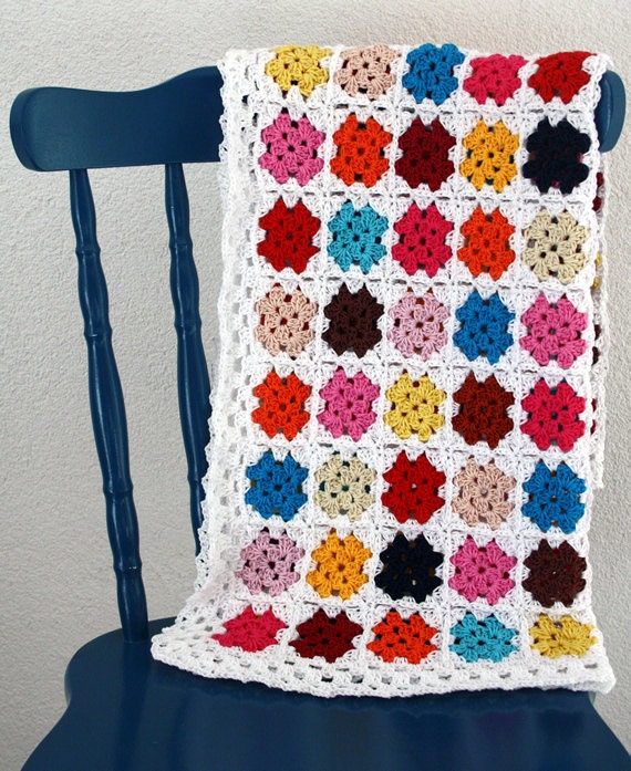 Crochet baby blanket granny squares