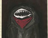 Sharky Hoody Original painting on A3 Paper