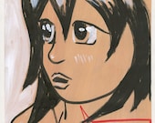Nan Desu Ka. Original painting on A3 Paper
