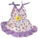 Purple roses summer dog dress