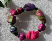 FREE SHIPPING -Favorite Colores - Funky Bracelet - Not your Ordinary Beads - StudioSabine