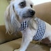Dog Harness Vest Comfort Harness Soft Dog Harness in Black and White Houndstooth Print
