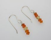 Carnelian & Citrine beads earrings