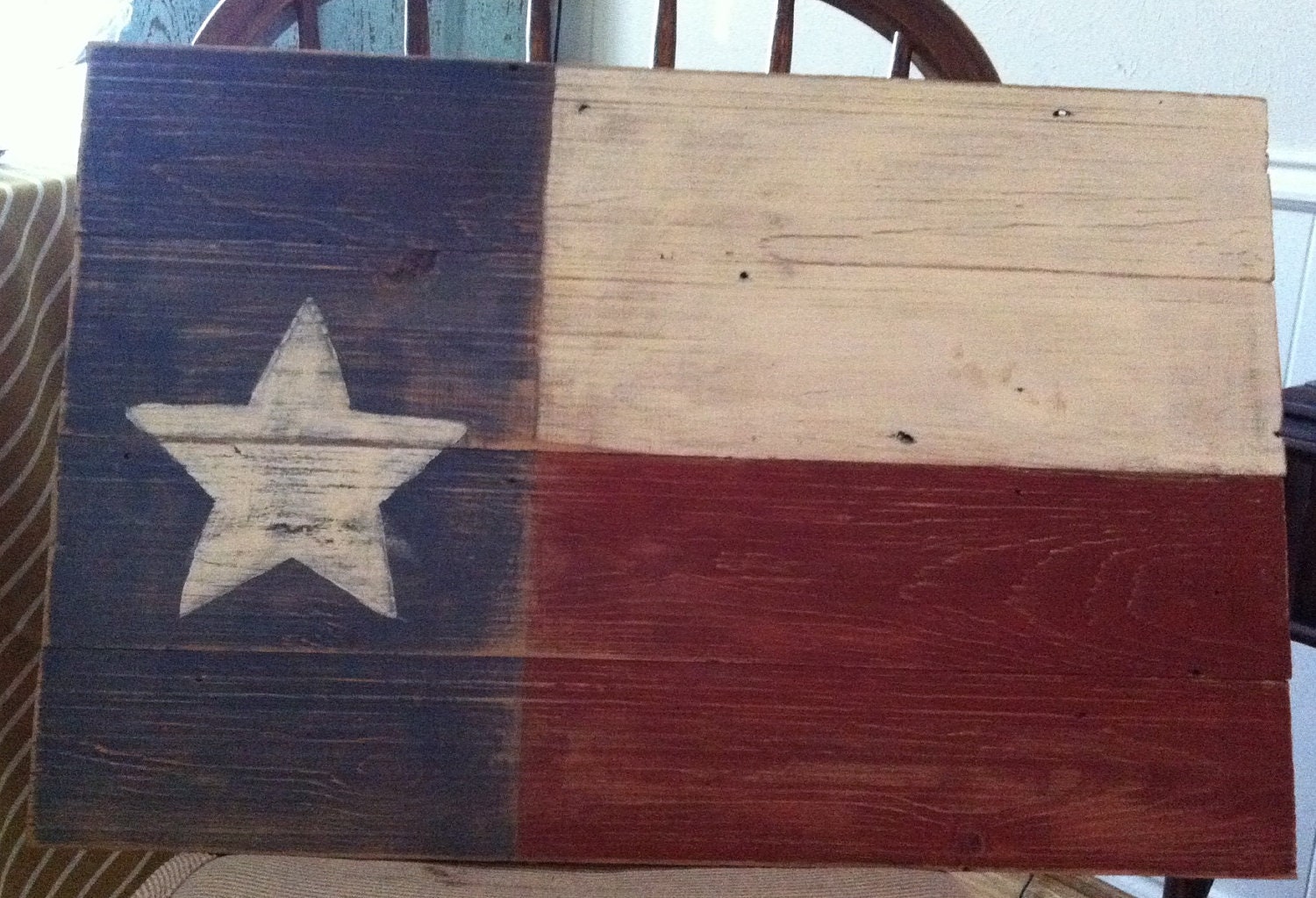 Distressed Texas Wooden Flag/Red, White & Blue Wood Texas Flag/ Home Decor