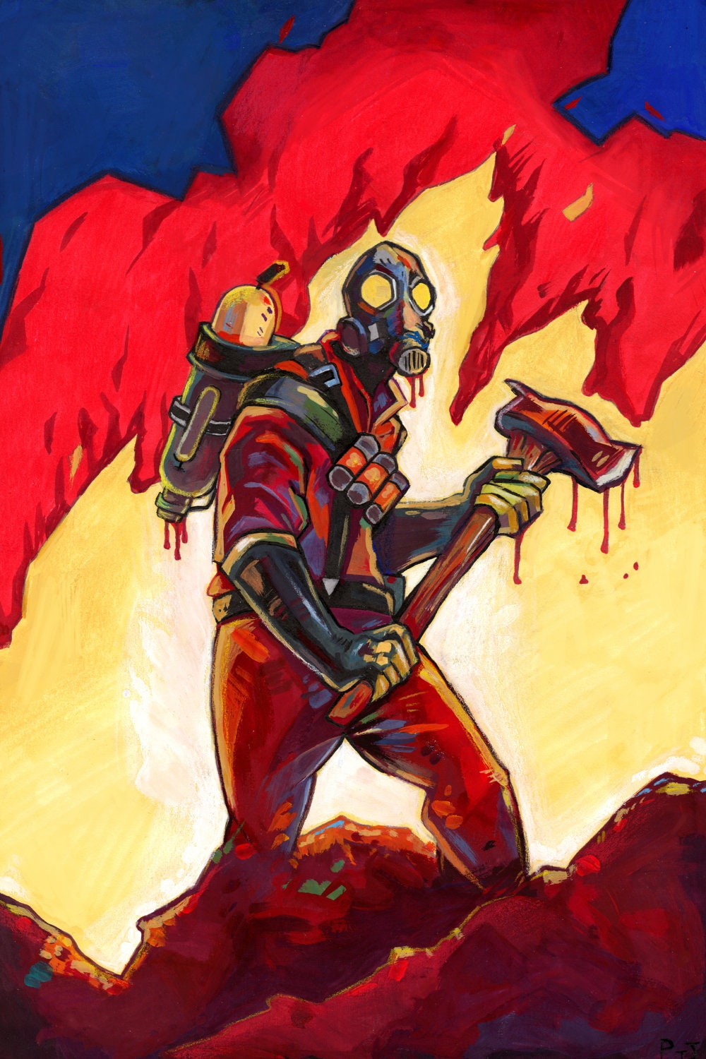 Team Fortress 2 Pyro Print 7x5