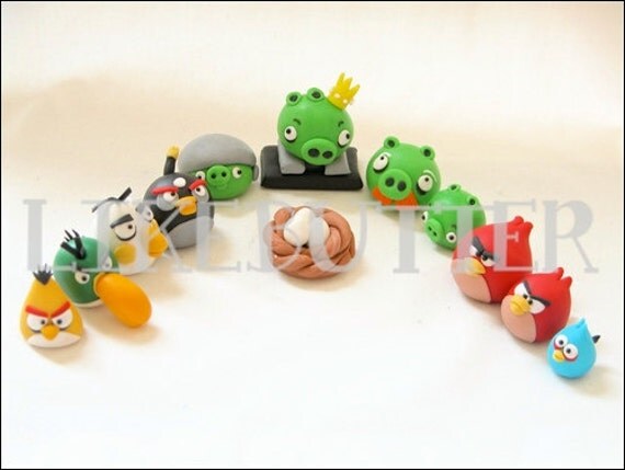 3D Edible Angry Buddies WIth Sling-Shot Add-On Il_570xn