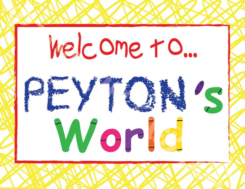 Elmo's World / Sesame Street Inspired Birthday Sign- Customized Digital File Il_170x135
