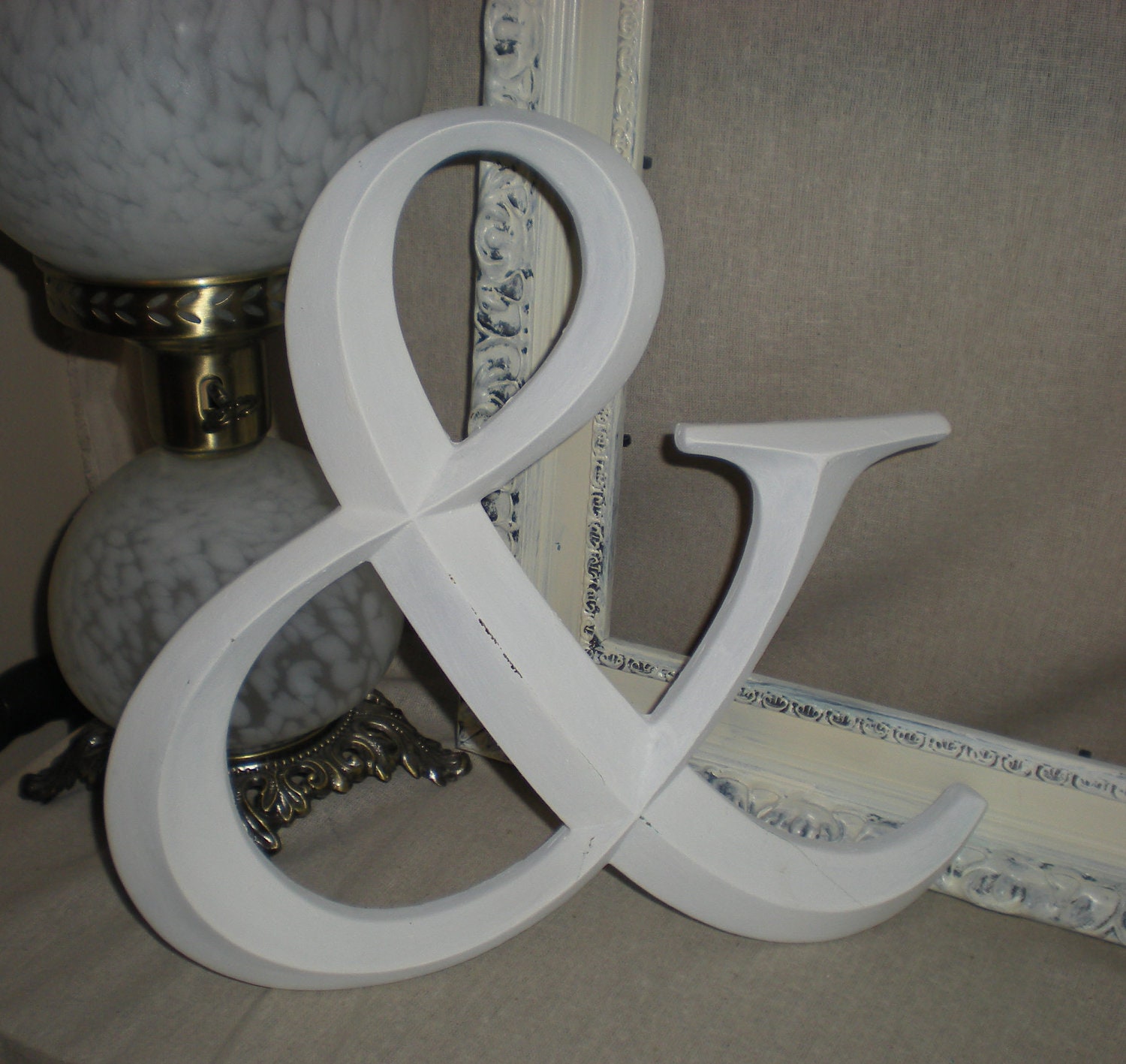 White- Ampersand-AND Sign-Alphabet Letters A-W- Wall Decor-Family Initials-Wedding-