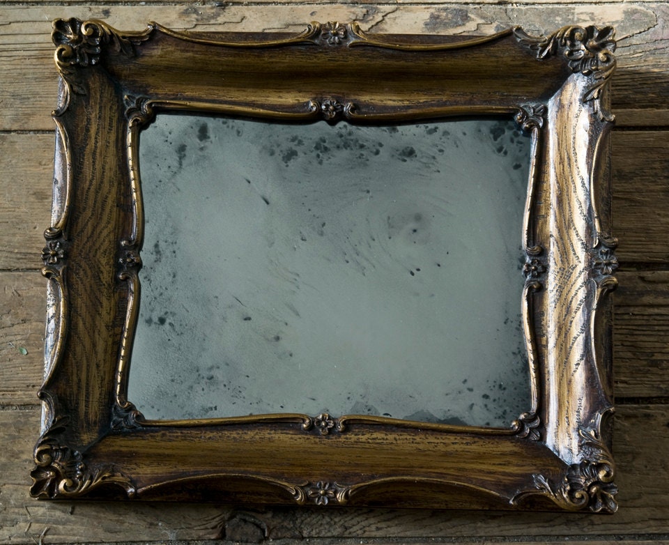 Hand Silvered Mirror,  Magic Mirror, Glass Mirror, Wall Mirror, Wood Frame - AlchemyInGlass