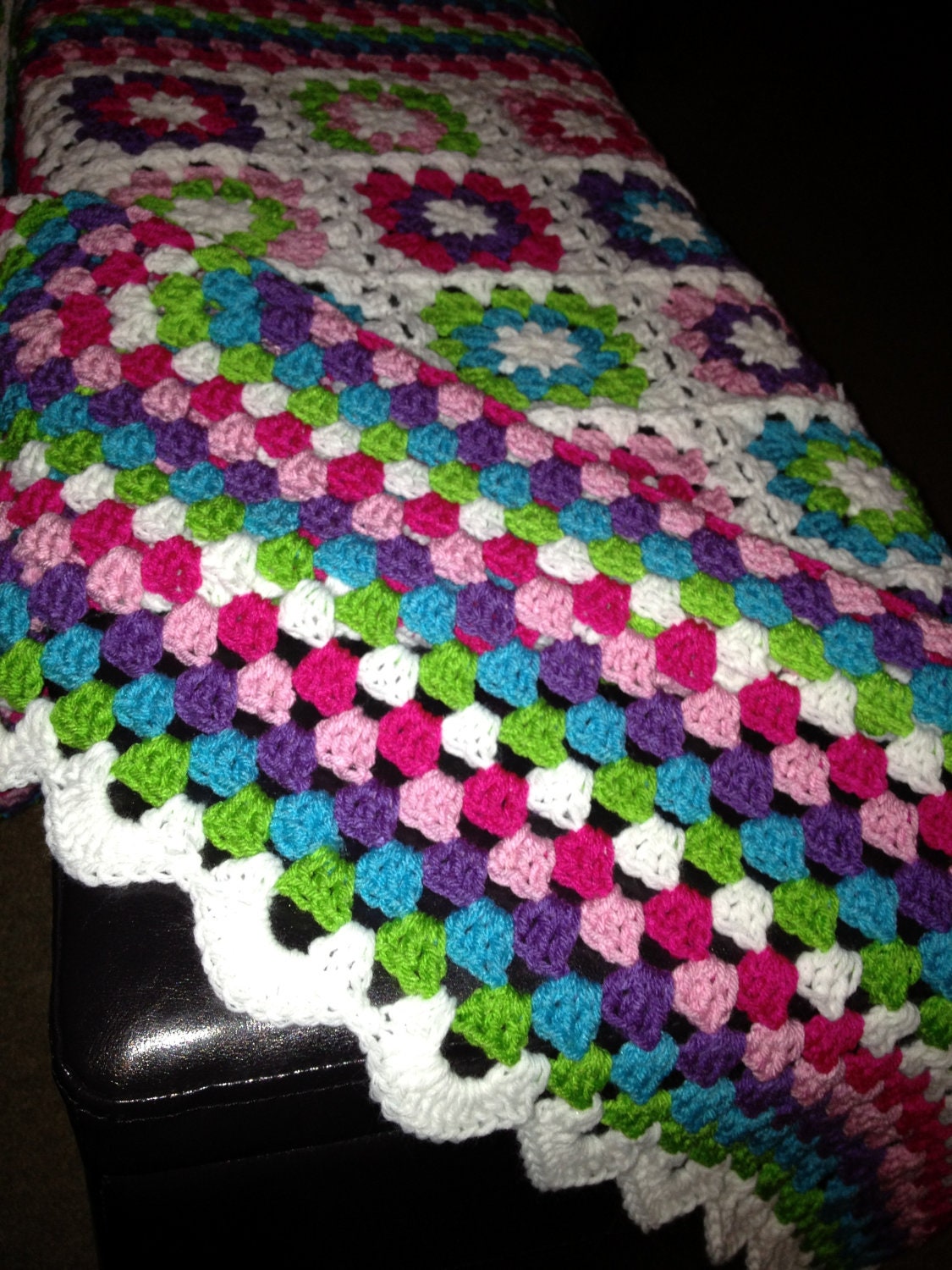 BabyLove Brand Framed Garden Blanket 48x48, great color for toddler/baby shower lapghan - gift in photo is ready to ship