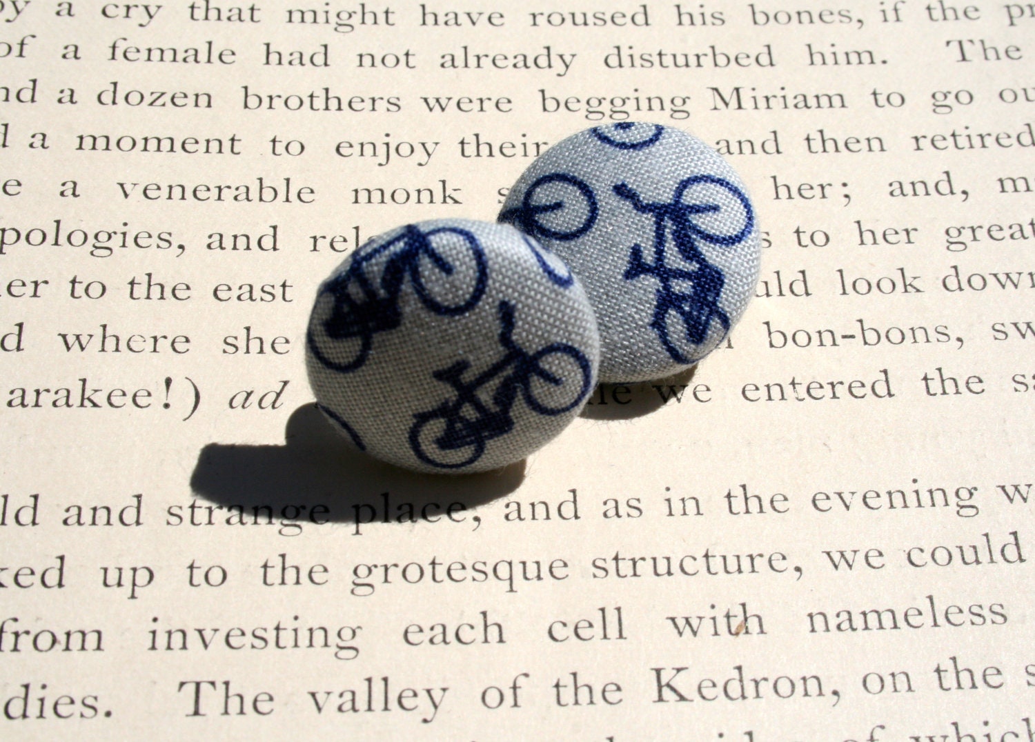 Upcycled La Bicyclette Little Lady Clip-on Earrings