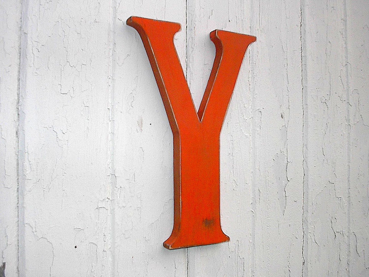 Rustic Wooden Letter Y 12 inch Shabby Chic Decor Alphabet Letter Wall Hanging Sign