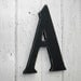 Shabby chic Letter A Wooden Wall Hanging12 inch Black Decor Kids Initial