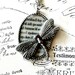 Dragonfly necklace silver ruby eyes  Handmade Graduation Gift Free US Shipping