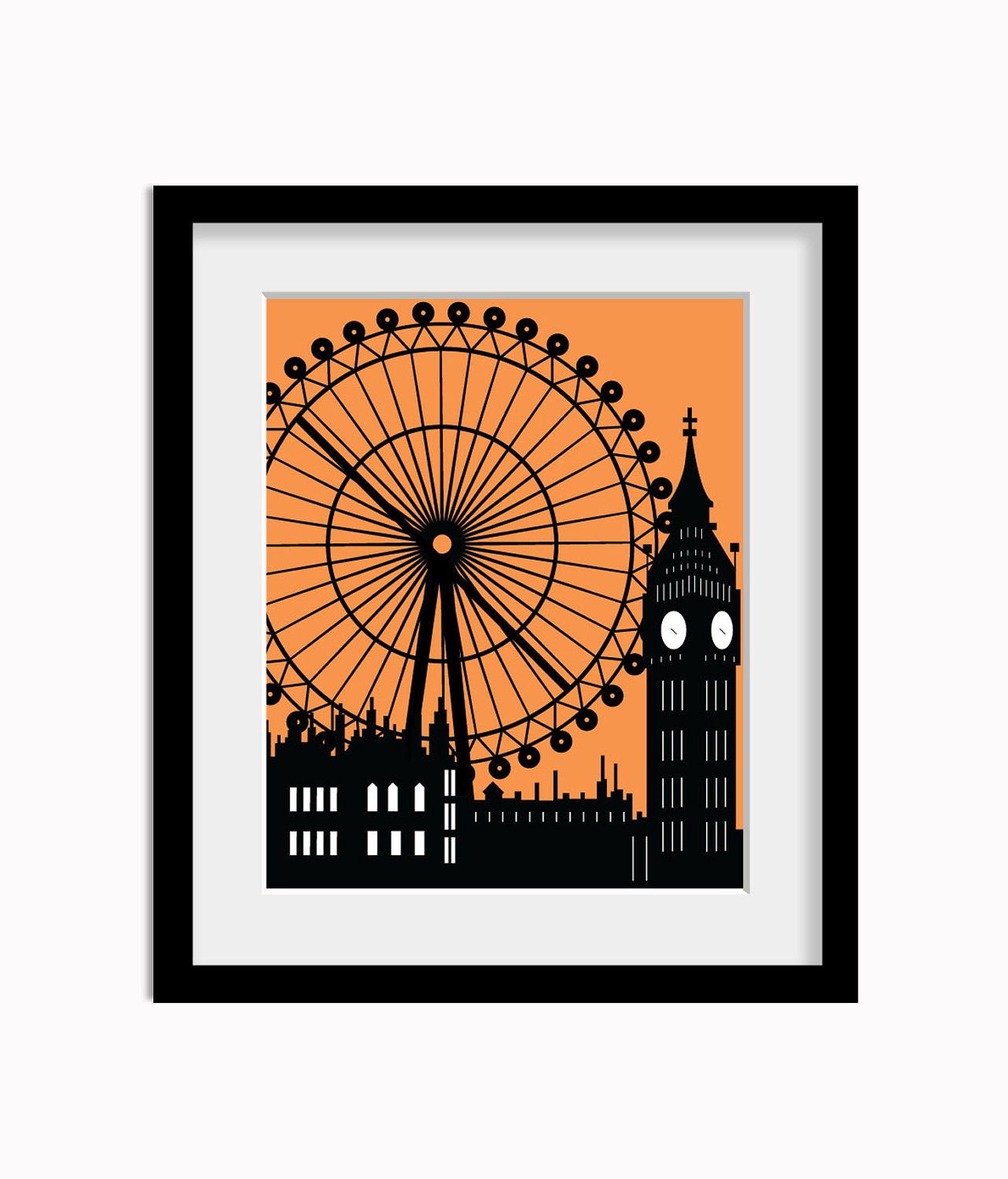 The Eye, Big Ben, Parliament, London England, poster, digital 8x10, art print, modern home decor, Under 20 - Spice