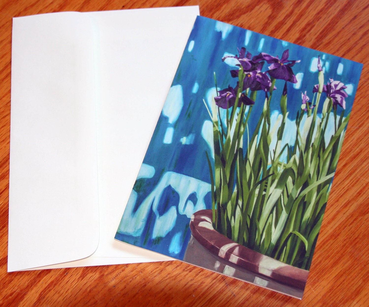 Fine Art Blank Note Card - Irises