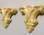 CLEARANCE Soft Shimmer Gold Upcycled Vintage Syroco Wall Decor