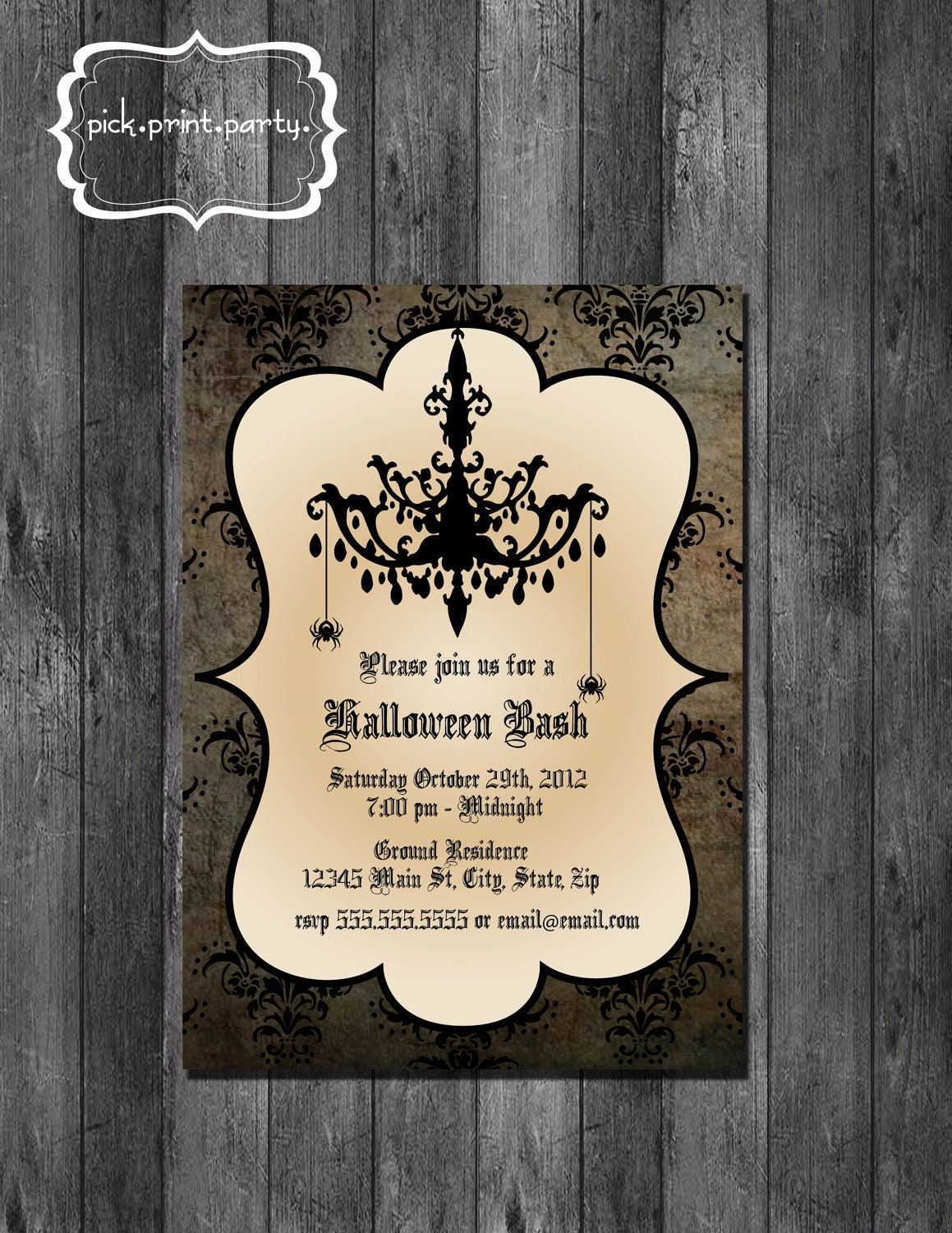 Halloween Bash Invitation - DIY - Printable
