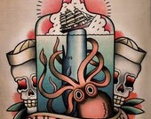 Sailor's Grave Nautical Tattoo Flash