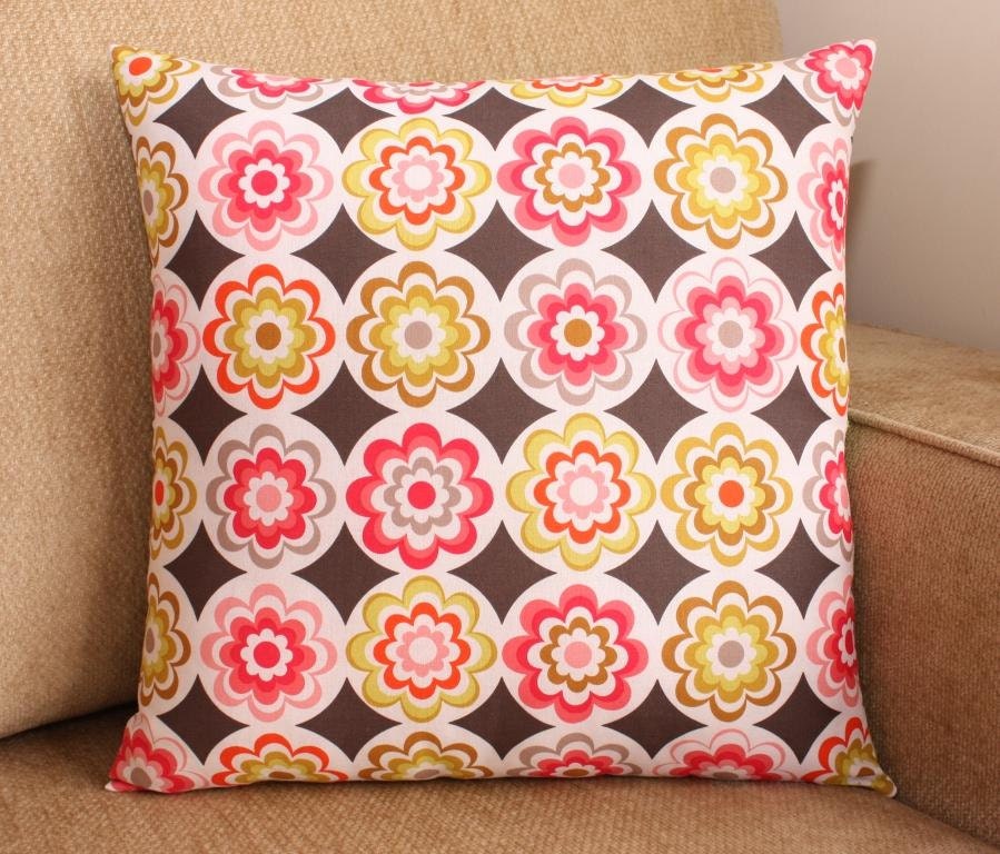 Handmade LIMITED EDITION Retro hippie flower cushion or pillow cover