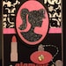 GIrly Silhouette Makeup Glamour Greeting Card for All Occasions