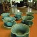 Six Pairs of Seafoam Green Daffodil Appetizer/Intermezzo Cups and Saucers