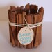 Cinnamon stick wrapped glass candle holder. Fall decor. Holidays. Great gift idea.