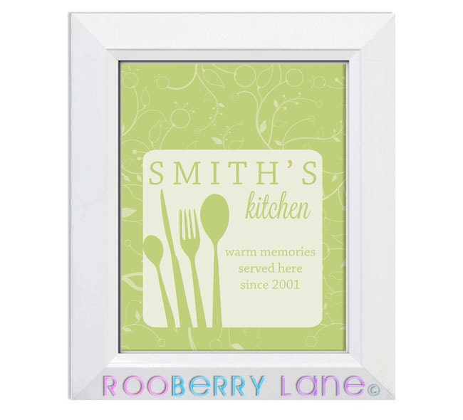 Printable Personalized Kitchen Art