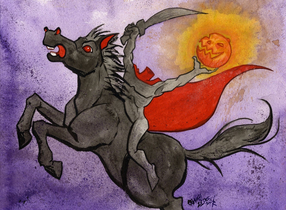 Headless Horseman, Watercolor