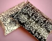 Black & White Damask Pillow Boxes - Set of 10
