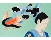 art print of original illustration,Japan