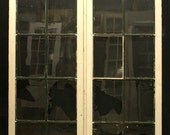 48"x80" Antique Pair French Interior Double Doors 20 Window Wavy Glass Lite Pane