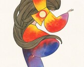 Sunrise. Dawn dance, joyful celebration, brilliant colors, grace, charm, a fine art print.