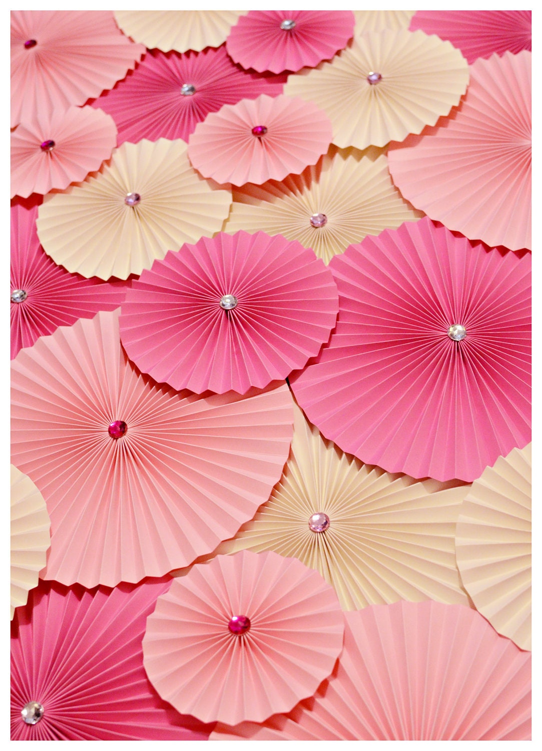 Pink Decoration, Paper Wheel Fan Flowers, Backdrop for Weddings, Birthday Decoration, Baby Showers, Accordion Flowers, Candy Buffet Decor