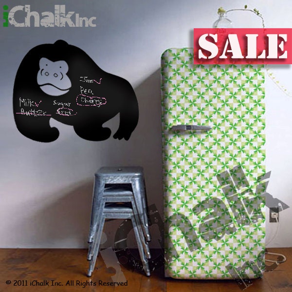 30% off - Giant Gorilla Modern Vinyl Chalkboard Wall Decal for Home or Office - Blackboard Vinyl Sticker Wall Planner Chalkboard