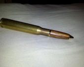 50 Caliber Bullet Pen with Black walnut and African Zebra Wood