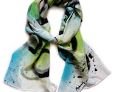 Hand Painted Enso Inspired Scarf