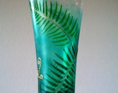 Fern Beer Glass Pilsner Hand Painted